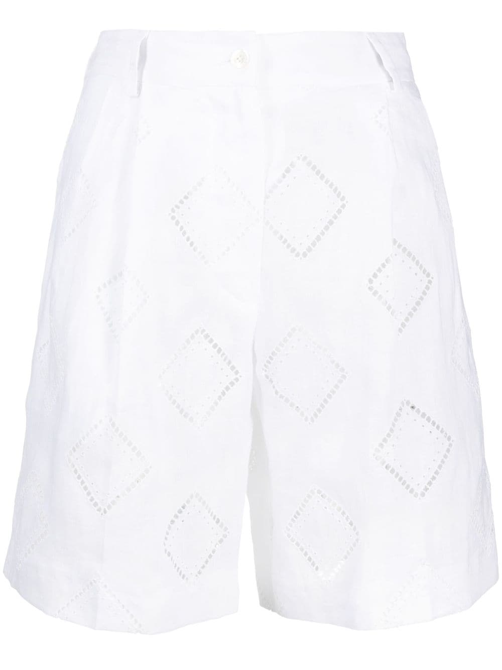 Kiton Shorts mit Lochmuster - Weiß von Kiton