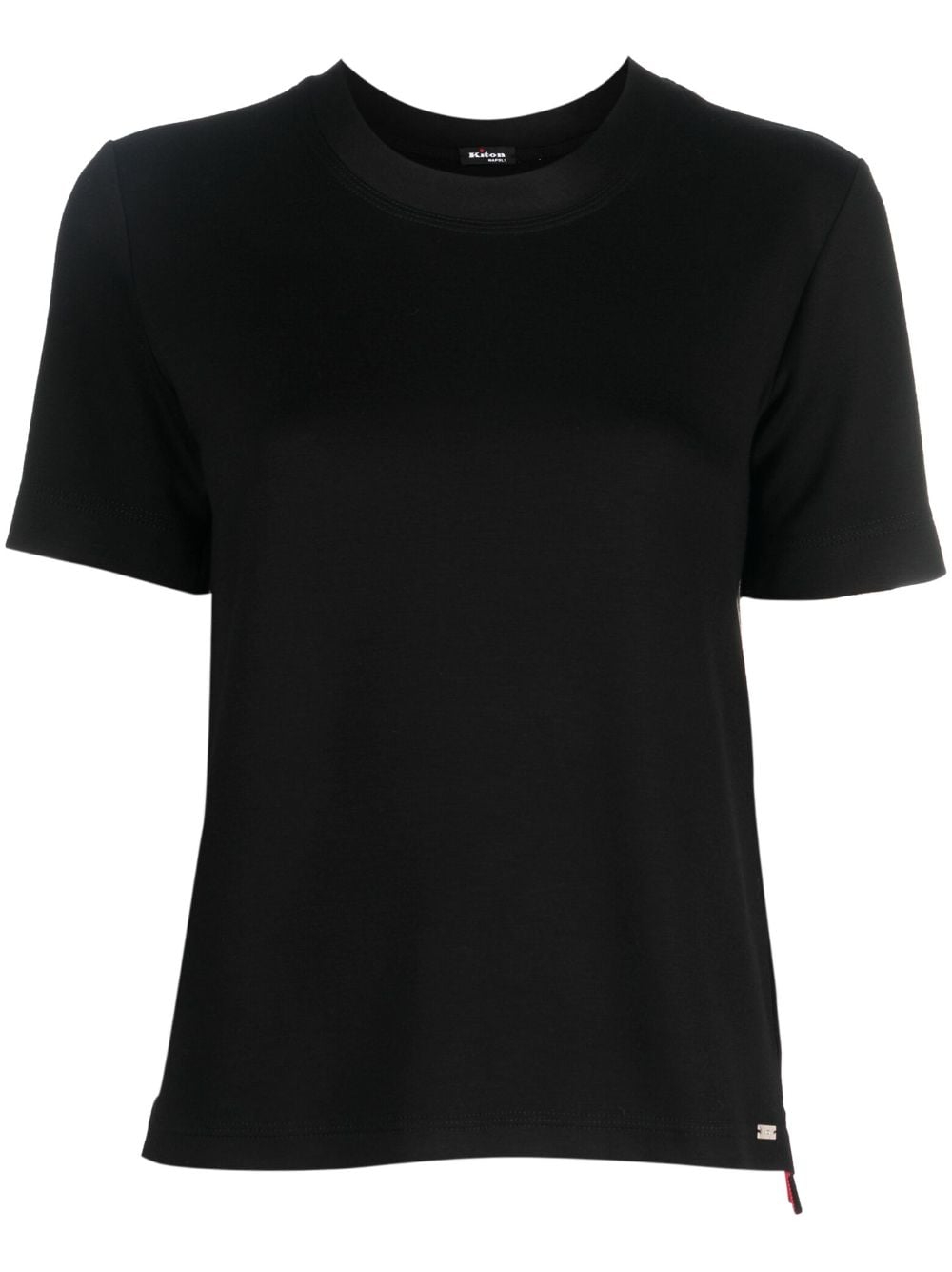 Kiton T-Shirt mit Logo-Print - Schwarz von Kiton