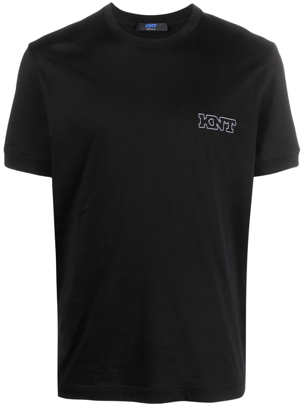 Kiton T-Shirt mit Logo-Stickerei - Schwarz von Kiton