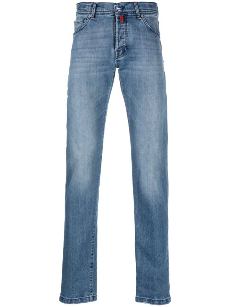 Kiton Tief sitzende Straight-Leg-Jeans - Blau von Kiton