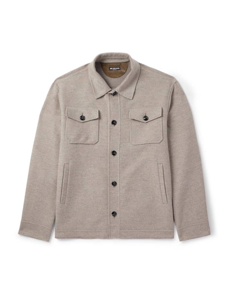 Kiton - Wool and Cashmere-Blend Overshirt - Men - Neutrals - IT 46 von Kiton
