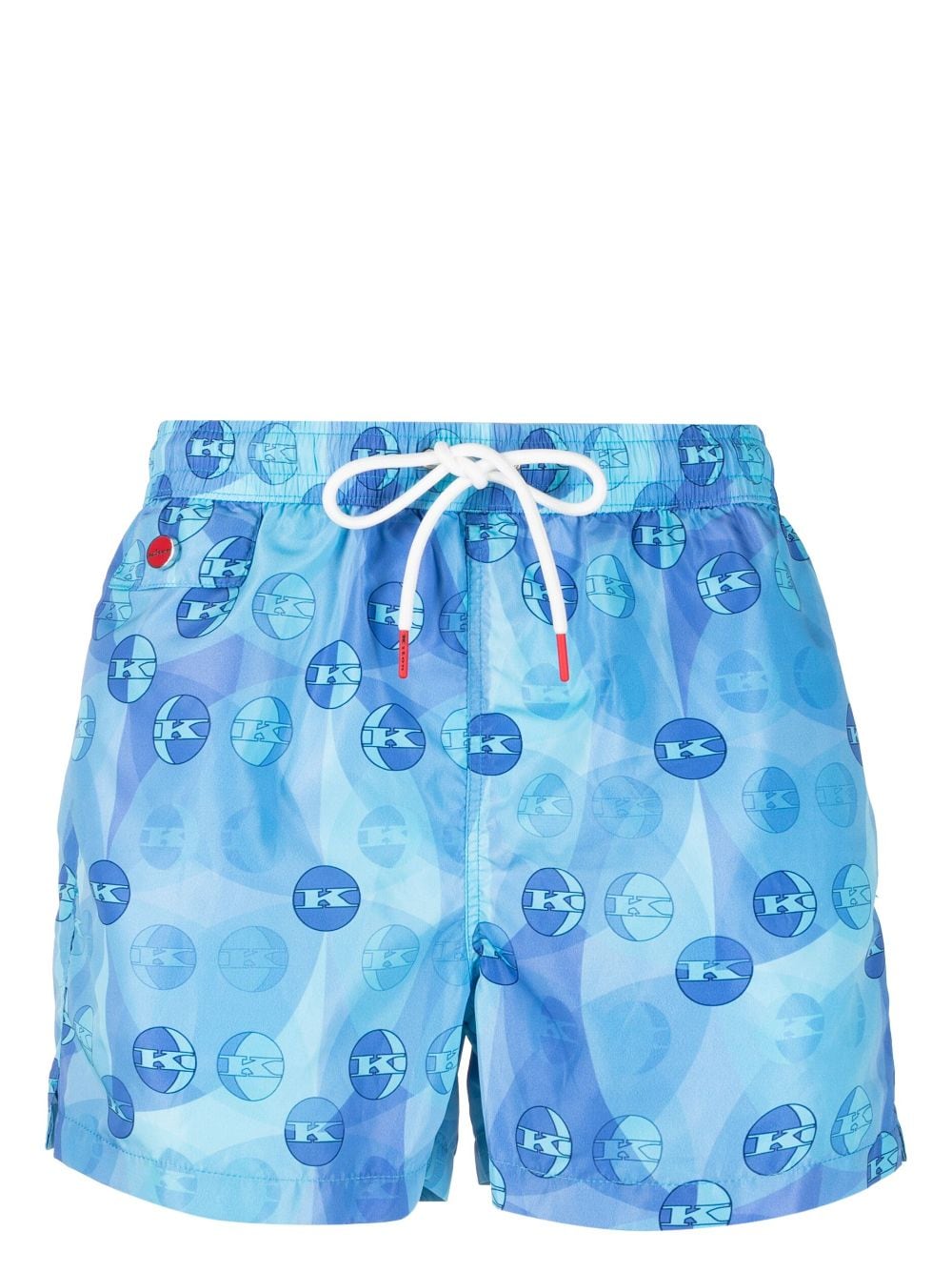 Kiton Badeshorts mit grafischem Print - Blau von Kiton