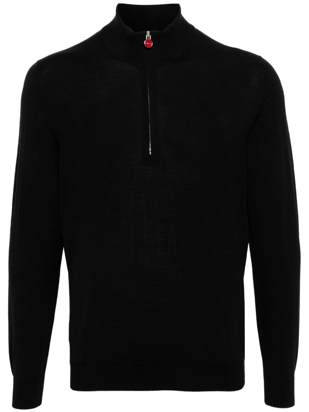 Kiton Stehkragen-Pullover mit kurzem Reißverschluss - Schwarz von Kiton