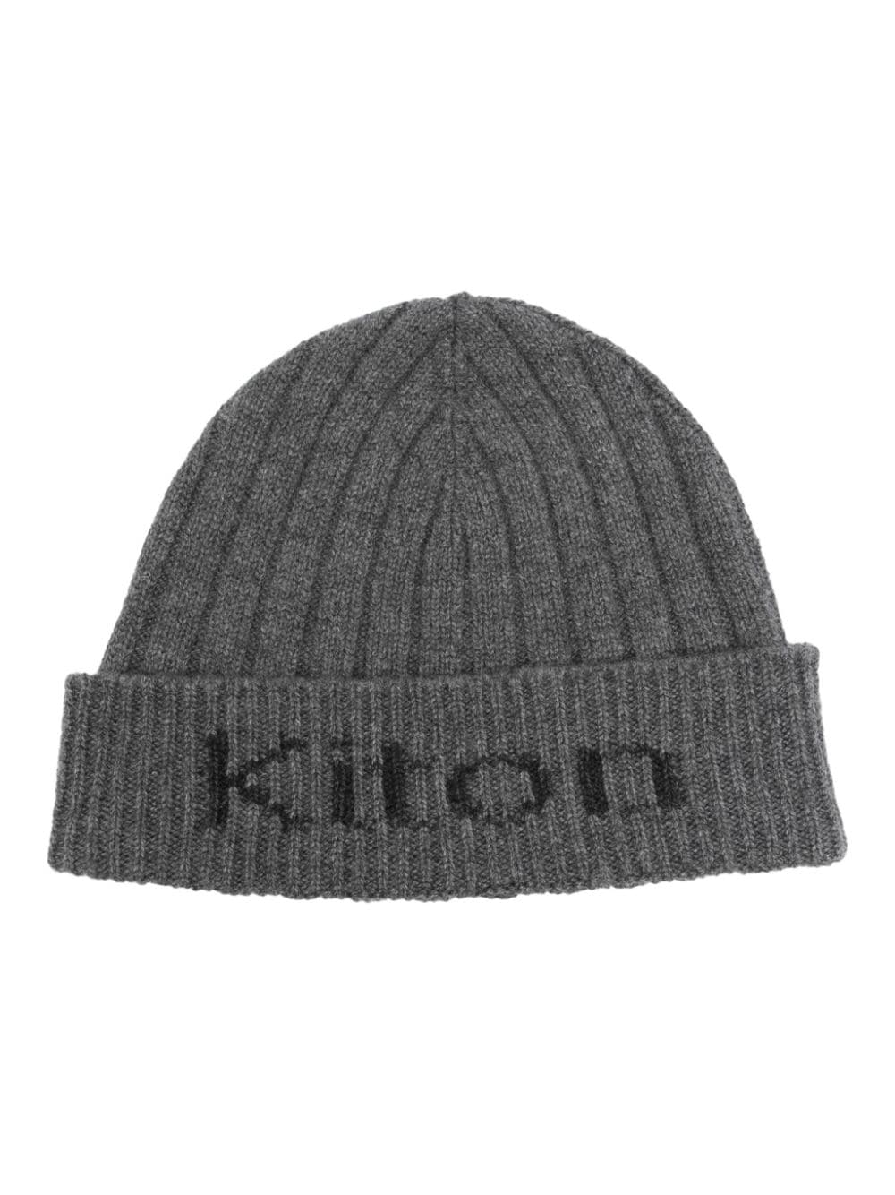 Kiton Intarsien-Mütze aus Kaschmir - Grau von Kiton