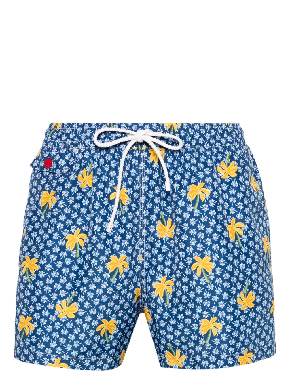 Kiton Badeshorts mit Palmen-Print - Blau von Kiton