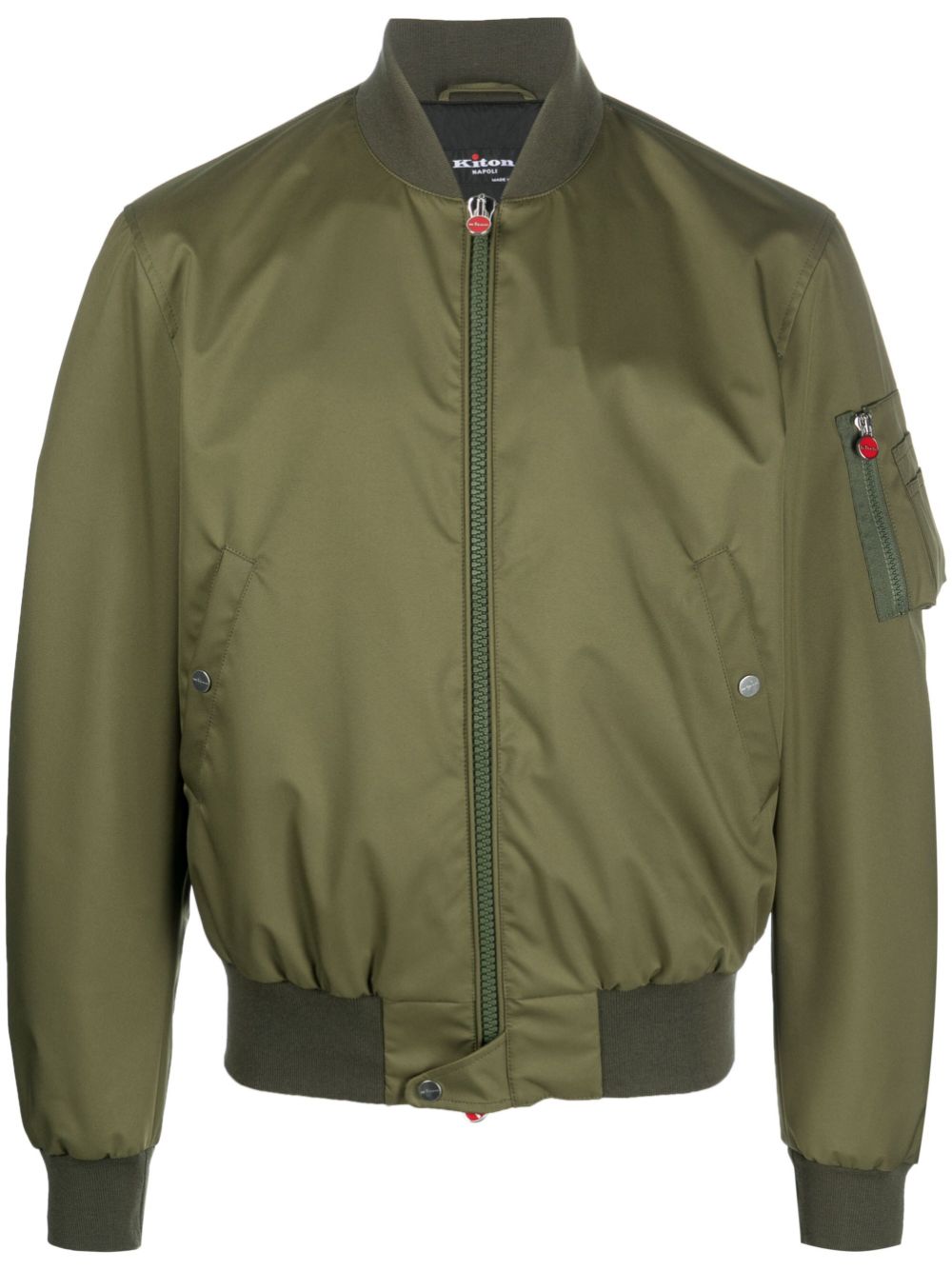 Kiton Bomberjacke mit Reißverschluss - Grün von Kiton