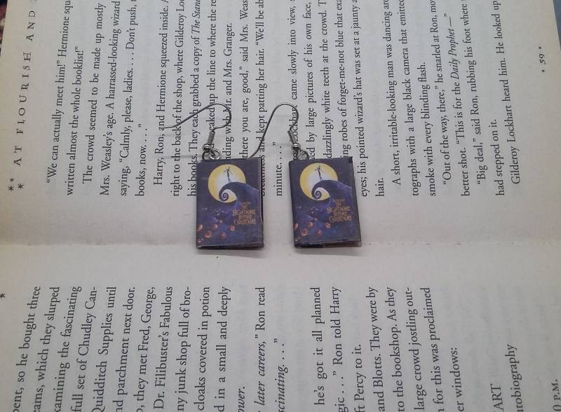 Alptraum Vor Weihnachten - Buch Ohrringe Schmuck Handgemachte Mini von Kits