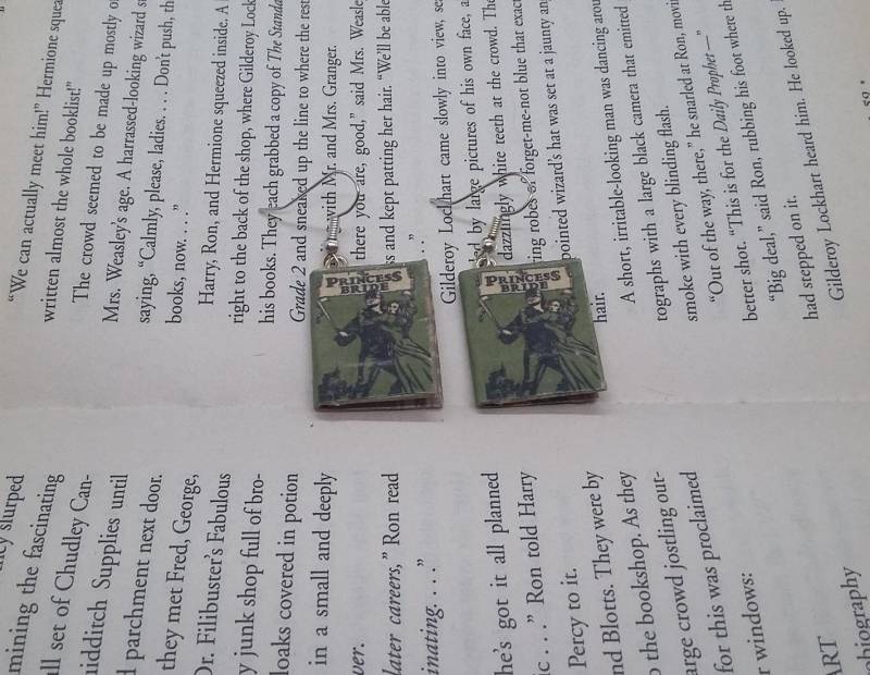 Prinzessin Braut Ohrringe - Buch Schmuck Handgemachte Mini William Goldman von Kits
