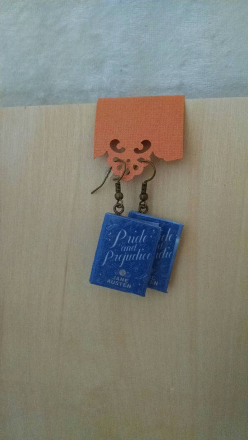 stolz Und Vorurteil Buch Ohrringe - Jane Austen Schmuck Handgemachte Mini von Kits