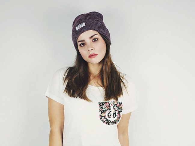 Shirt Anker Tasche Blumen Triangle Hipster Sailor von KitschundKrempelShop