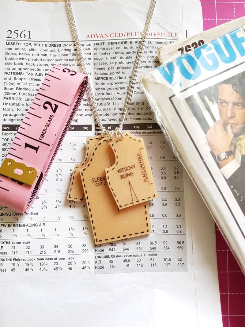 Musterstücke Halskette - Laser Geschnittenes Acryl von KitschyBlingBoutique