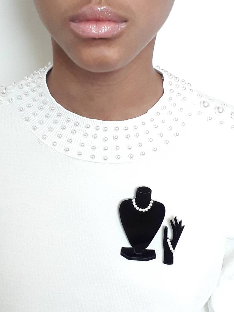 Perlen Der Weisheit Brosche Set - Laser Geschnitten Acryl von KitschyBlingBoutique