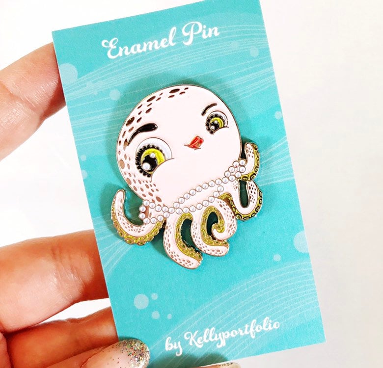 Kopffüßer Soft Enamel Pin Kopffüßer Soft Enamel Pin von KitschyDelish