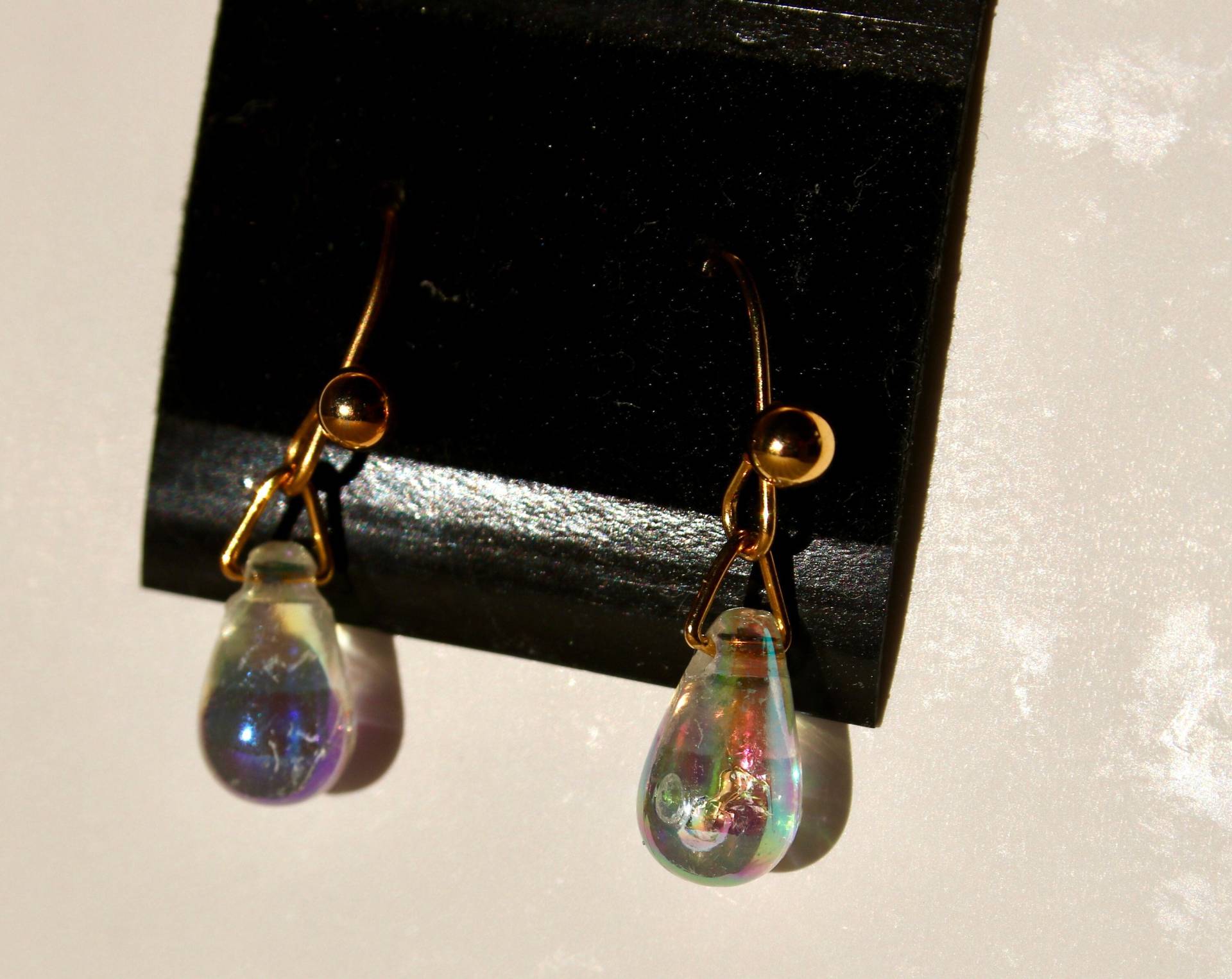 1980Er Kleine Kristall/ Goldfarben Ohrringe - Pierced 1980Er Kleine Kristall/ Goldfarben Ohrringe - Pierced von KittVintage