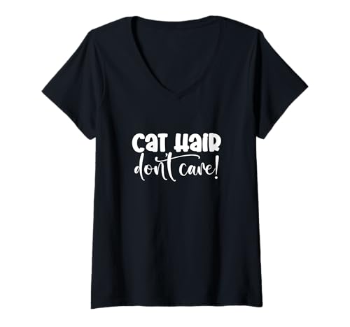 Damen Katzenhaare kümmern Sich Nicht T-Shirt mit V-Ausschnitt Damen Katzenhaare kümmern Sich Nicht T-Shirt mit V-Ausschnitt von Kitties
