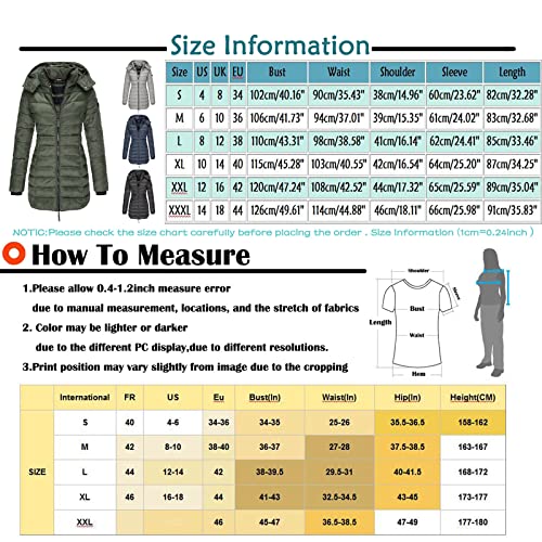 Damen Winter Parka Lang Warm Steppmantel Daunenjacke mit Kapuze Einfarbig Warme Wintermantel Trenchcoat Outdoorjacke Kapuze Winterparka Outdoor Leichte Daunenjacke Softshelljacke mit Taschen von Kittoy