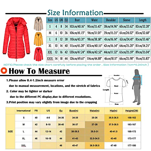 Damen Winter Parka Lang Warm Steppmantel Daunenjacke mit Kapuze Einfarbig Warme Wintermantel Trenchcoat Outdoorjacke Kapuze Winterparka Outdoor Leichte Daunenjacke Softshelljacke mit Taschen von Kittoy