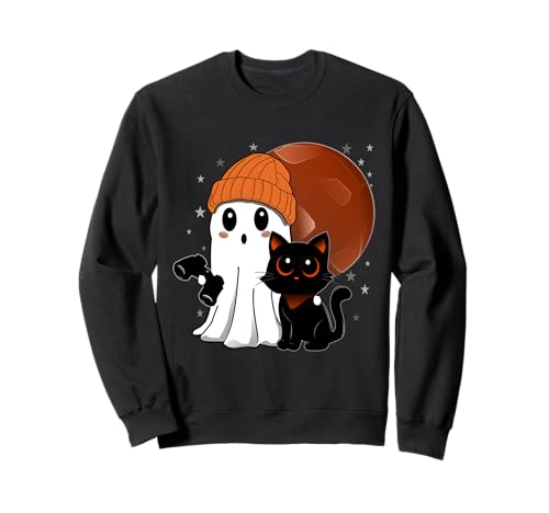 Halloween-Geist - mit Katze und Mond für Männer, Frauen oder Kinder Sweatshirt Halloween-Geist - mit Katze und Mond für Männer, Frauen oder Kinder Sweatshirt von Kitty mit freundlichem Gespenst - Sternen u. Kater