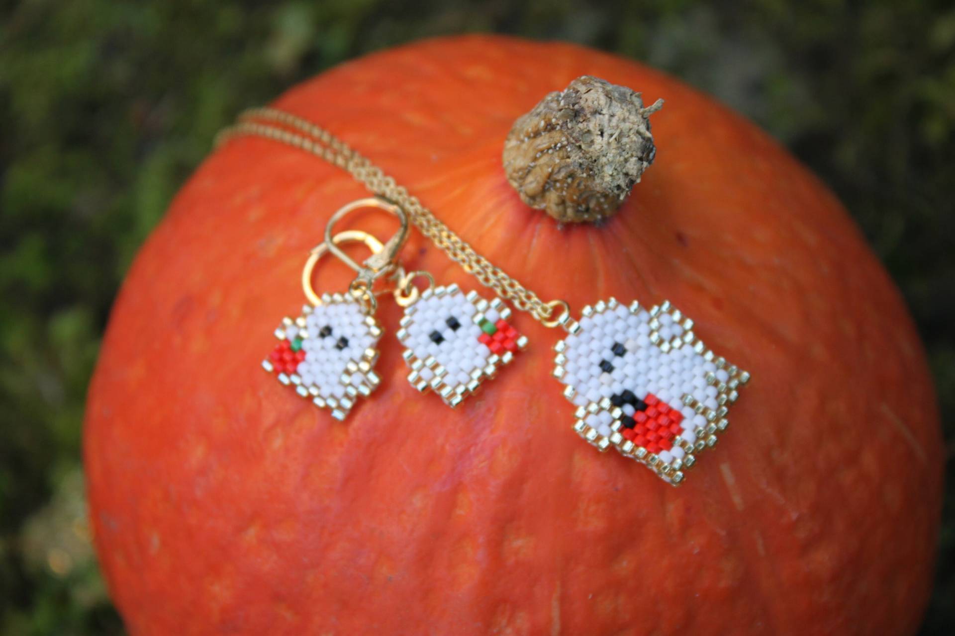Halloween Gespenster Ohrringe Aus Miyuki Perlen von KittyKunterbunt