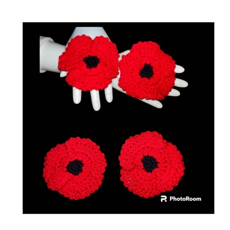 2 Haargummi Zopfgummi „Klatschmohn" 2 Haargummi Zopfgummi „Klatschmohn" von KittysHandarbeiten