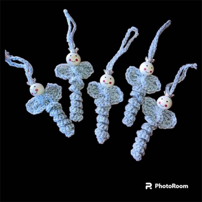 Glücksengel in Silbergrau Mit Silbernem Krönchen Glücksengel in Silbergrau Mit Silbernem Krönchen von KittysHandarbeiten