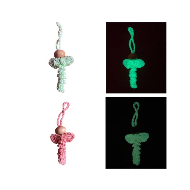 Glühwürmchen „Schutzengel" - Glow in The Dark Nachtleuchtend 2 Farben Glühwürmchen „Schutzengel" - Glow in The Dark Nachtleuchtend 2 Farben von KittysHandarbeiten