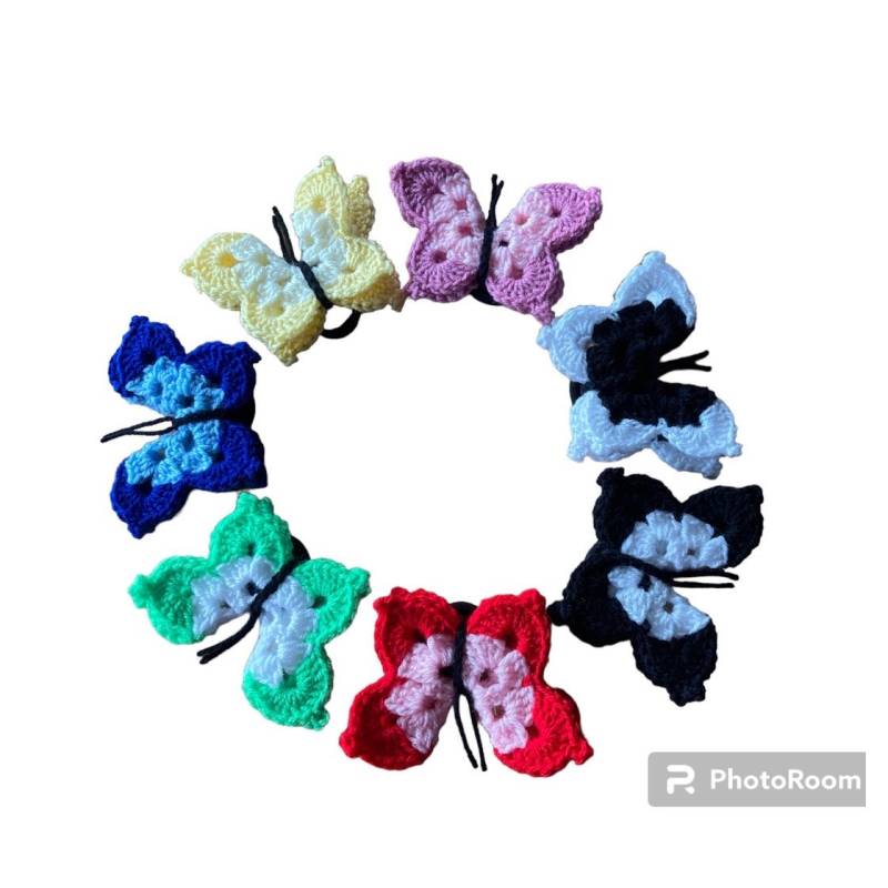 Haargummi Zopfgummi „3D Schmetterling" - 2Farbig von KittysHandarbeiten
