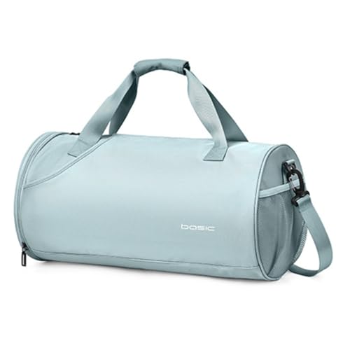 Damen-Fitness-Umhängetasche, Nass- und Trockentrennung, kleine Reisetasche, Schwimm-Yoga-Sporttasche (Color : Light Blue, Size : Large) von KituT