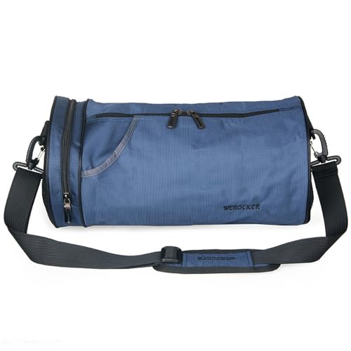 Sport- und Fitnesstasche for Herren, kleine Handtasche for Basketballtraining, große Reisetasche mit trockener und Nasser Trennung (Color : Blue, Size : Small) von KituT