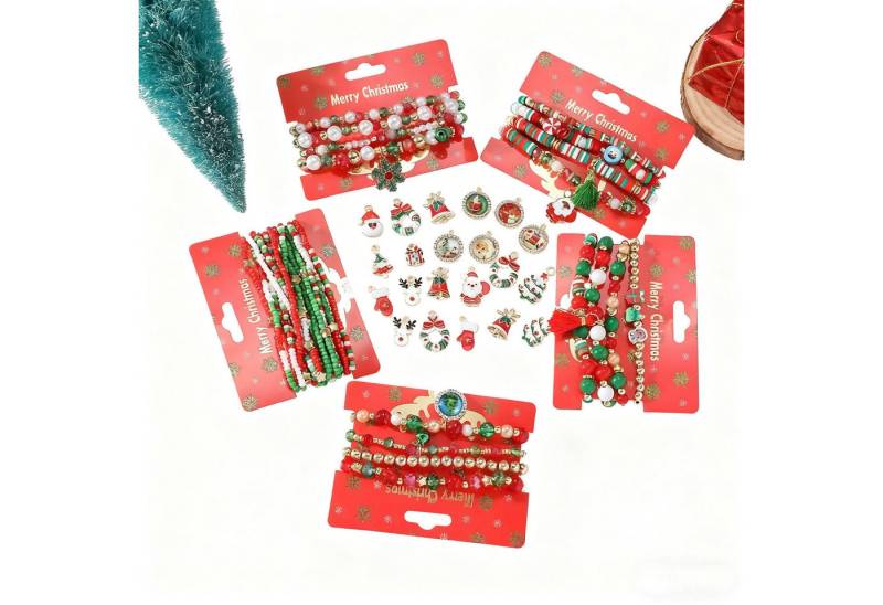 Kityhome Armband Set Weihnachts Armband mit Anhänger als Weihnachts-Deko&Schneemann Perlen (Set, Liebevoll designt), Surprise Accessoires von Kityhome