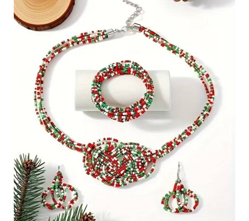 Kityhome Charm-Ketten-Set Weihnachts Halskette Set-Festliches Collier als Geschenk & Deko (Charmantes Design), Vielseitiger Festtagsschmuck von Kityhome
