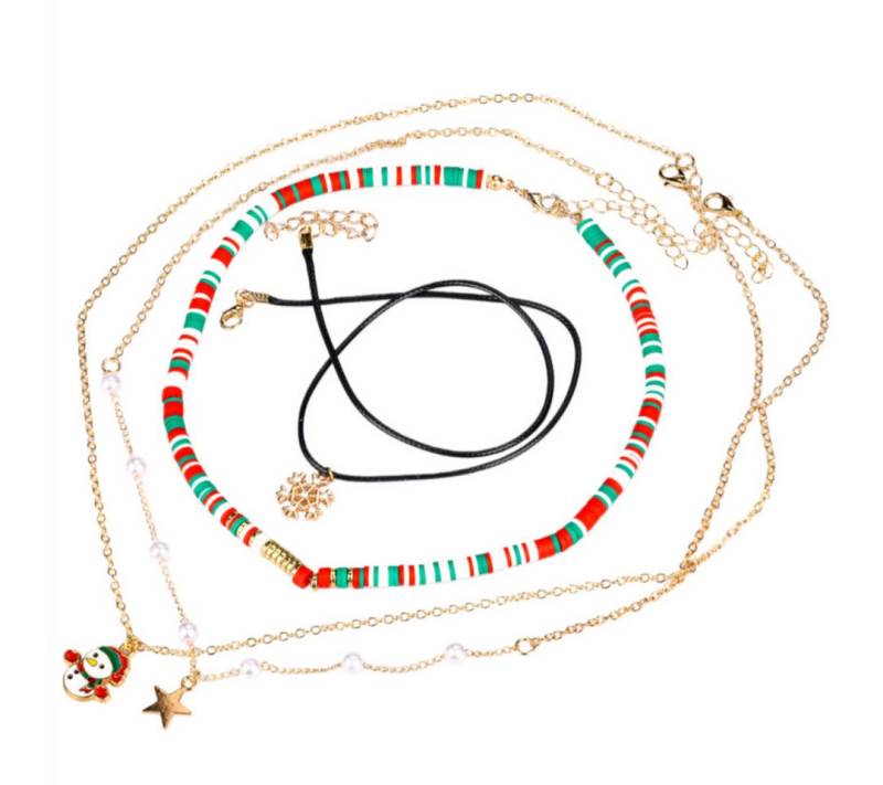 Kityhome Charm-Ketten-Set Weihnachts Halskette Set-Festliches Collier als Geschenk & Deko (Charmantes Design), Vielseitiger Festtagsschmuck von Kityhome