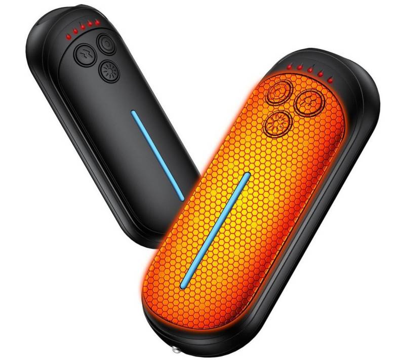 Kityhome Handwärmer Elektrische Handwärmer mit LED, 2er Set- 3000 mAh, 12h Wärme für Kälte, 2x elektrischer Handwärmer, 1x USB-Ladekabel, Sofortige & anpassbare Wärme, 2-in-1 Design & Komfort von Kityhome