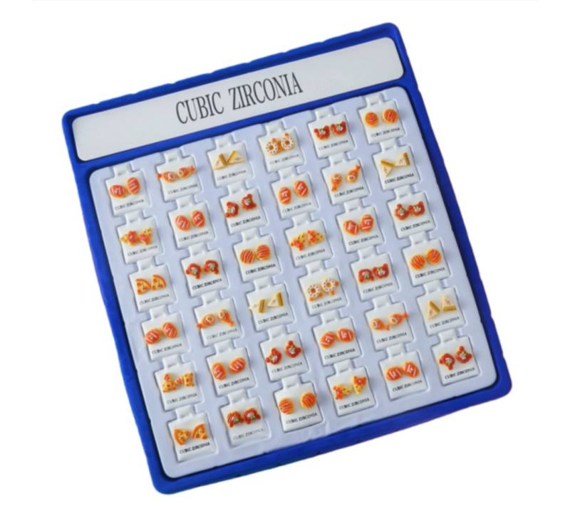 Kityhome Ohrstecker-Set 36 Weihnachten Cartoon Ohrringe Set, verschiedene Designs Feiern (Set, Weihnachts Cartoon-Designs), Vielseitig für festliche Anlässe von Kityhome