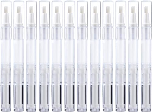 Leerer Nagelöl Stift Bürsten Applikator, Leerer Nagelöl Pen mit Pinsel, Transparenter Drehstifte Lip Gloss Flasche Tube,10PCS Nagellack Tuben Nagelölstift Nachfüllbar Kosmetische Container 3ML von Kiuiom