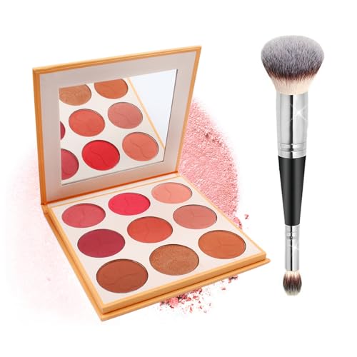 Kivinia 9 Colours Contouring Palette with Brush, Professional Make Up Contour Palette zum Blush, Abdecken, Highlighten, Lidschatten und Konturieren, Langanhaltendes Finish, Make Up Set für Frauen Kivinia 9 Colours Contouring Palette with Brush, Professional Make Up Contour Palette zum Blush, Abdecken, Highlighten, Lidschatten und Konturieren, Langanhaltendes Finish, Make Up Set für Frauen von Kivinia