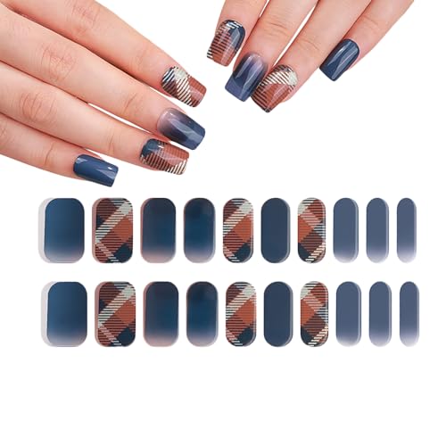 Kivinia Nagelsticker, 20 PCS Halbgehärtete UV Gel Strips, Gelnägel Starterset Gel Nägel Set Für Mädchen Und Frauen, Nagelfolie UV Härtend für Maniküre in Salonqualität, UV/LED-Lampe Benötigt - Set B Kivinia Nagelsticker, 20 PCS Halbgehärtete UV Gel Strips, Gelnägel Starterset Gel Nägel Set Für Mädchen Und Frauen, Nagelfolie UV Härtend für Maniküre in Salonqualität, UV/LED-Lampe Benötigt - Set B von Kivinia