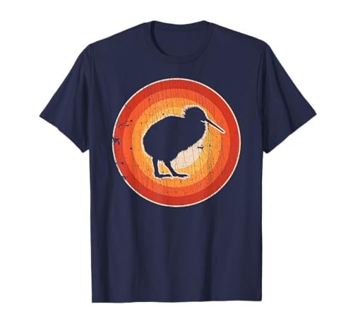 Kiwi Retro Vintage 60er 70er Jahre Sonnenuntergang Vogelliebhaber Herren Damen T-Shirt Kiwi Retro Vintage 60er 70er Jahre Sonnenuntergang Vogelliebhaber Herren Damen T-Shirt von Kiwi Clothing Co.