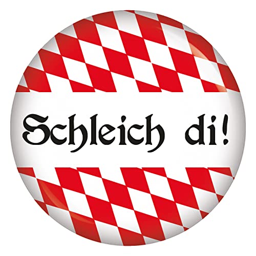 3|5|10 oder EINZELN Button Schleich di! 37 mm Ansteckbutton Pin Oktoberfest Wiesn Volksfest Anstecker für Kleidung oder Tasche (01x Schleich di) von Kiwikatze