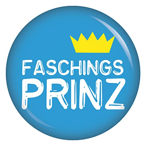 Button Faschingsprinz Zubehör Accessoires für Fasching Fasnet Fastnacht Karneval an Kostüm Mütze Kleid Anzug für Kinder und Erwachsene Dekoration Verkleidung von Kiwikatze
