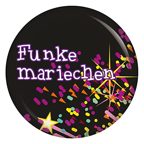 Button Funkemariechen Zubehör Accessoires für Fasching Fasnet Fastnacht Karneval an Kostüm Mütze Kleid Anzug für Kinder und Erwachsene Dekoration Verkleidung von Kiwikatze