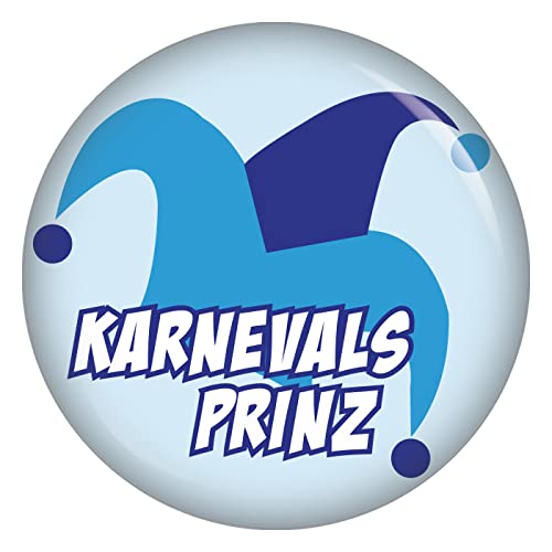 Button Karnevalsprinz Zubehör Accessoires für Fasching Fasnet Fastnacht Karneval an Kostüm Mütze Kleid Anzug für Kinder und Erwachsene Dekoration Verkleidung von Kiwikatze