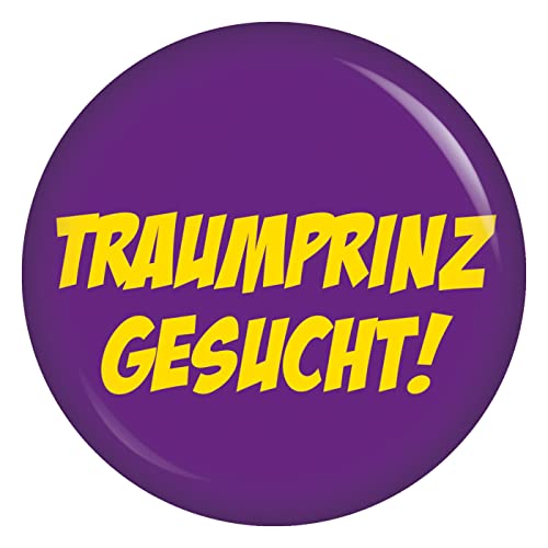 ButtonTraumprinz gesucht! Zubehör Accessoires für Fasching Fasnet Fastnacht Karneval an Kostüm Mütze Kleid Anzug für Kinder und Erwachsene Dekoration Verkleidung von Kiwikatze