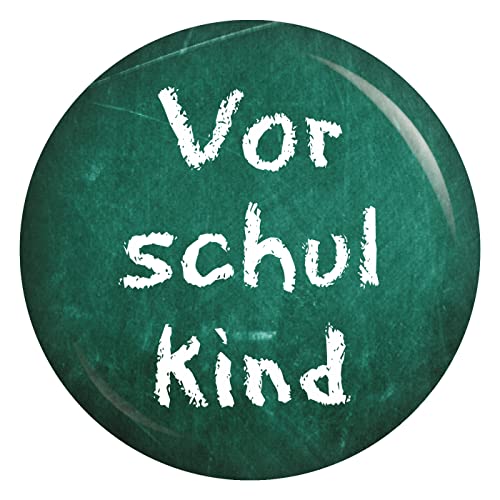 Kiwikatze Button Vorschulkind Tafel 37 mm oder 56 mm Ansteckbutton zum Schulanfang Schule Einschulung Junge Geschenk Deko Schulstart Geschenke Schulstart Kalender Countdown (37 mm) von Kiwikatze