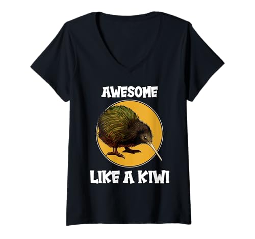 Damen Kiwis Awesome Like a Kiwi T-Shirt mit V-Ausschnitt Damen Kiwis Awesome Like a Kiwi T-Shirt mit V-Ausschnitt von Kiwis Kiwi Tier Shop