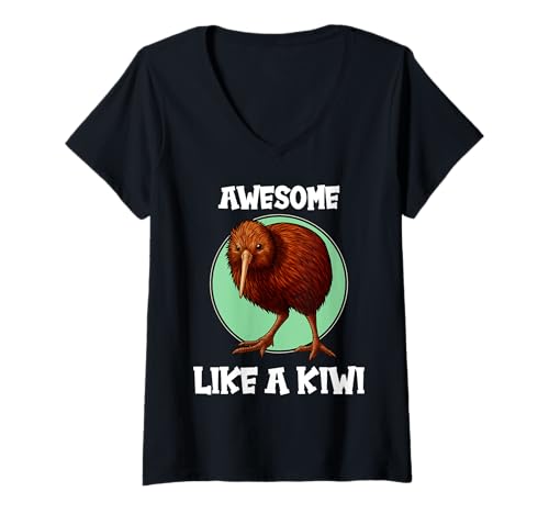 Damen Kiwis Awesome Like a Kiwi T-Shirt mit V-Ausschnitt Damen Kiwis Awesome Like a Kiwi T-Shirt mit V-Ausschnitt von Kiwis Kiwi Tier Shop