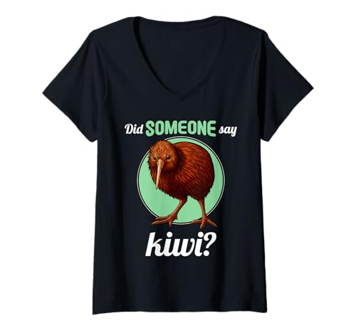 Damen Kiwis Kiwi T-Shirt mit V-Ausschnitt Damen Kiwis Kiwi T-Shirt mit V-Ausschnitt von Kiwis Kiwi Tier Shop