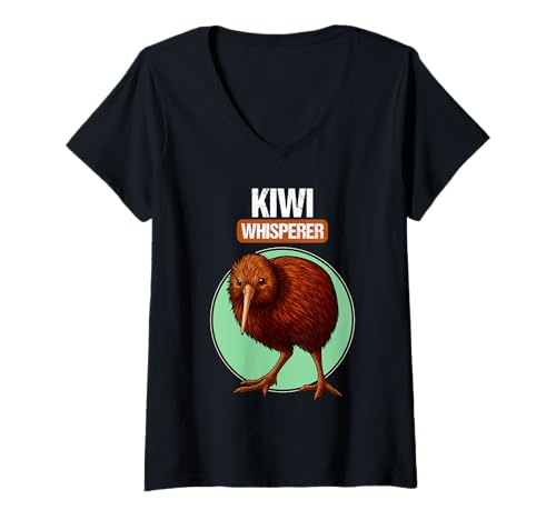 Damen Kiwis Kiwi T-Shirt mit V-Ausschnitt Damen Kiwis Kiwi T-Shirt mit V-Ausschnitt von Kiwis Kiwi Tier Shop
