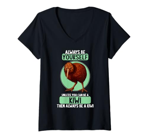 Damen Kiwis Kiwi T-Shirt mit V-Ausschnitt Damen Kiwis Kiwi T-Shirt mit V-Ausschnitt von Kiwis Kiwi Tier Shop