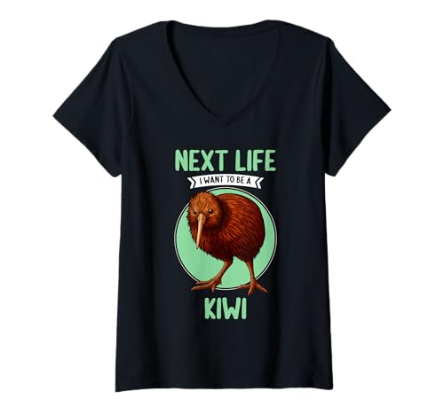Damen Kiwis Kiwi T-Shirt mit V-Ausschnitt Damen Kiwis Kiwi T-Shirt mit V-Ausschnitt von Kiwis Kiwi Tier Shop